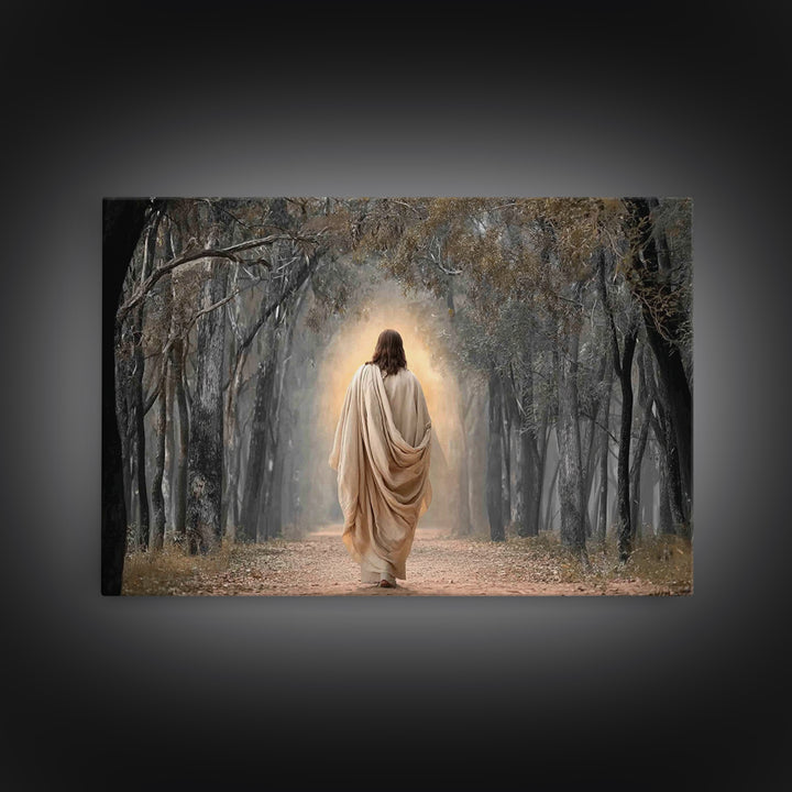 Glory In The Woodland – Framed Canvas Print – Christian Wall Art – Christian Art Canvas – Moody Christian Art – Christian Decoration – Chri