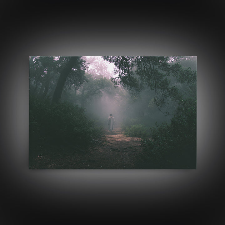 Mist Of His Presence, Framed Canvas Print, Christian Wall Art, Christian Art Canvas, Subtle Christian Art, Christian Paintings, Christian A
