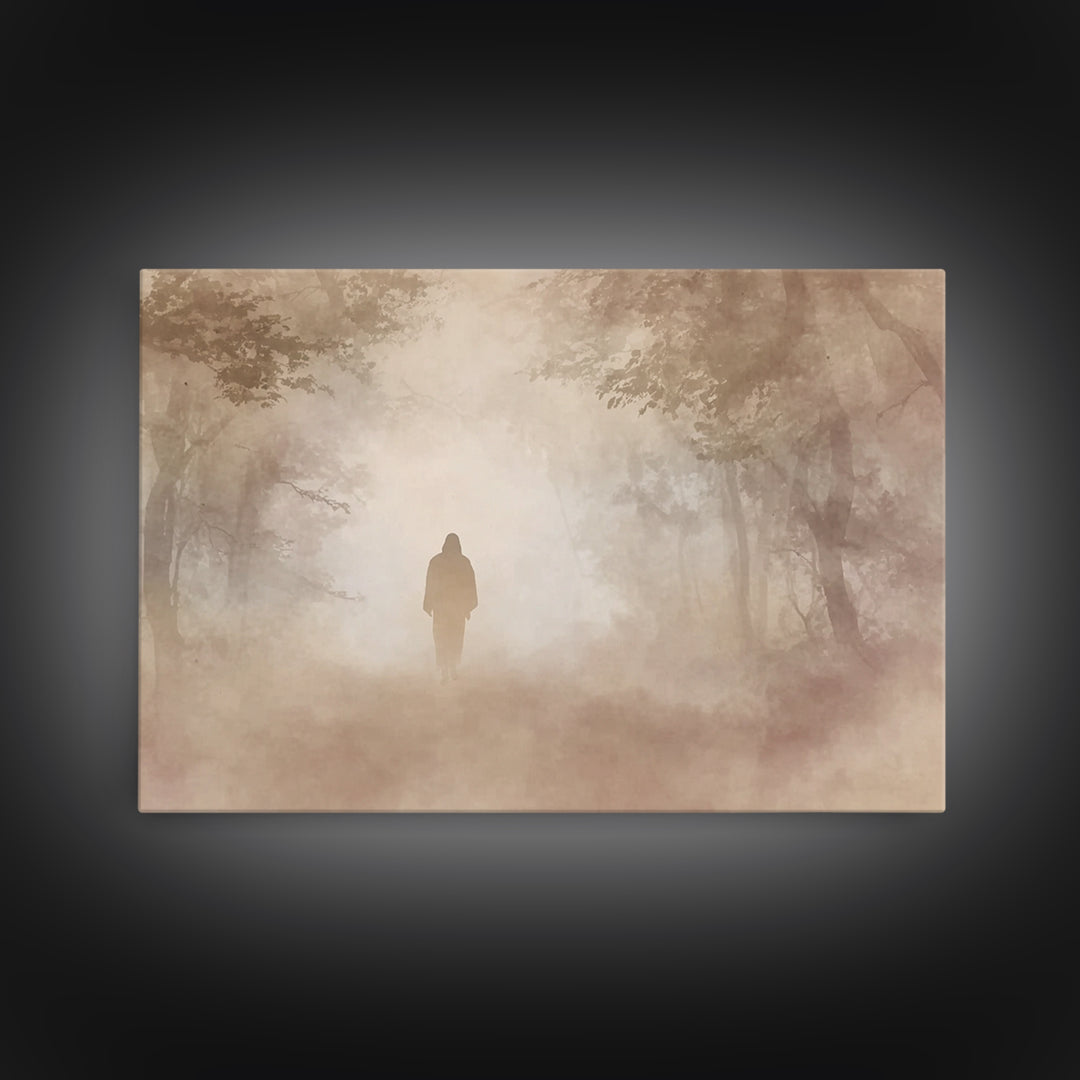 Walk Of Gentle Hope | Framed Canvas Print | Christian Wall Art | Christian Art Canvas | Minimalist Christian Art | Christian Art Work | Chr