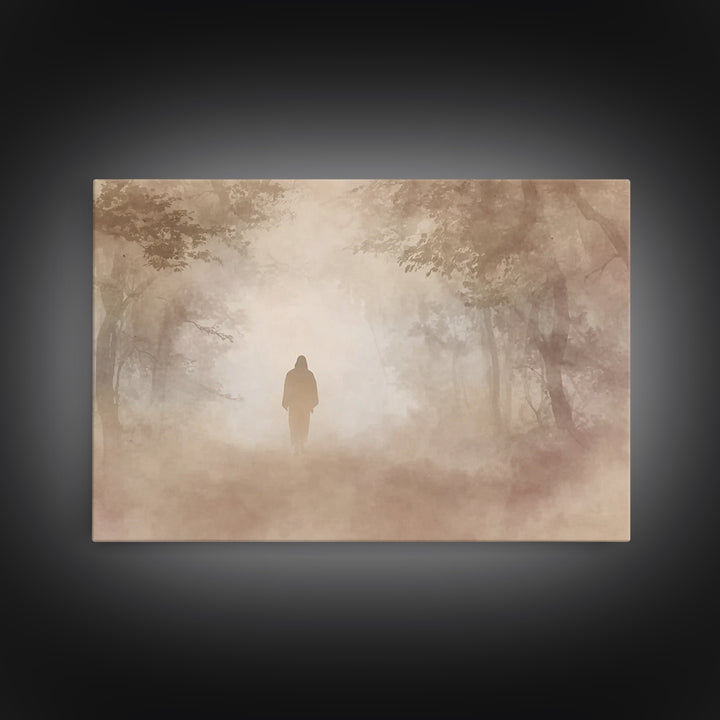 Walk Of Gentle Hope | Framed Canvas Print | Christian Wall Art | Christian Art Canvas | Minimalist Christian Art | Christian Art Work | Chr