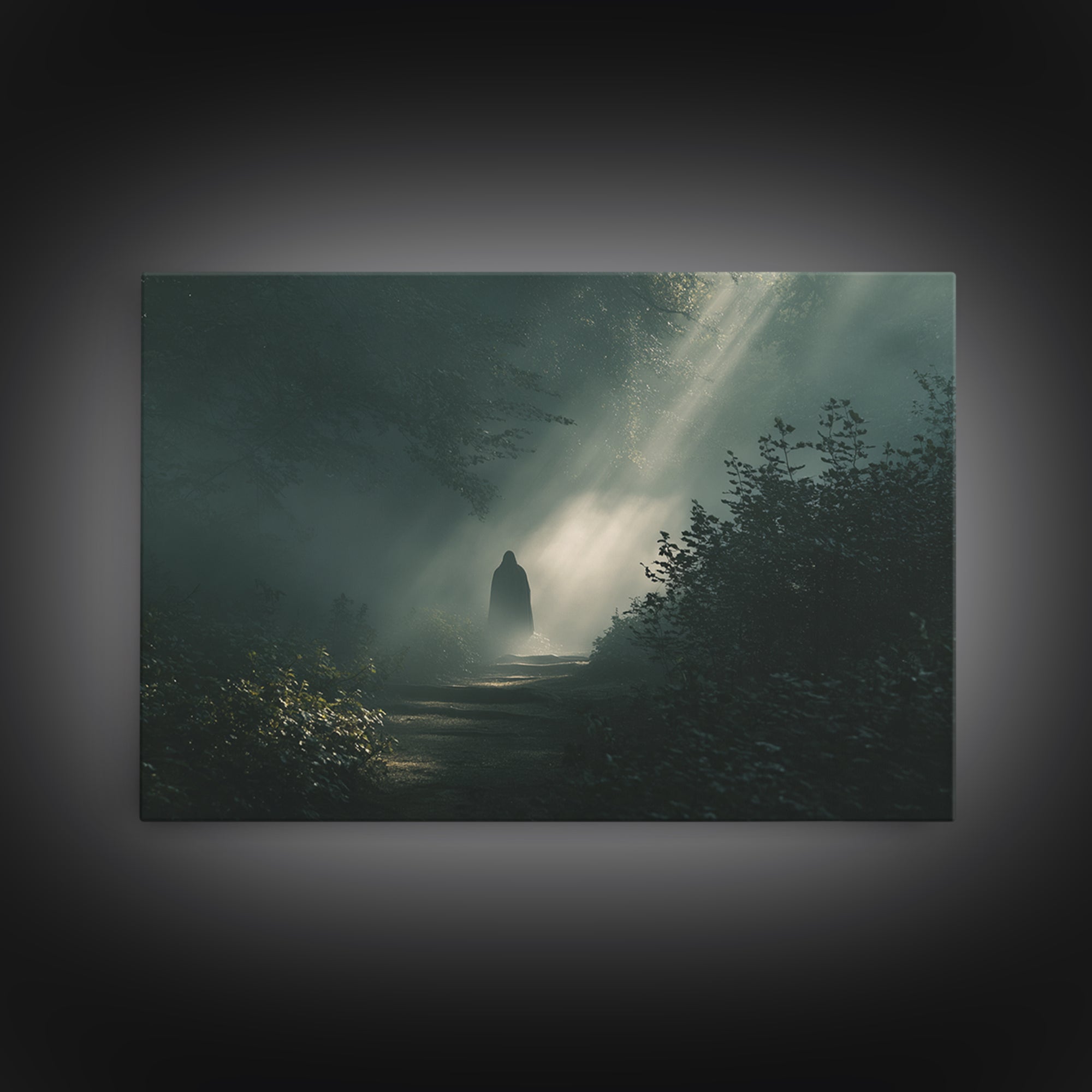 Light Of The Way – Framed Canvas Print – Christian Wall Art – Moody Christian Art – Christian Art Canvas – Christian Art Gift – Jesus Paint