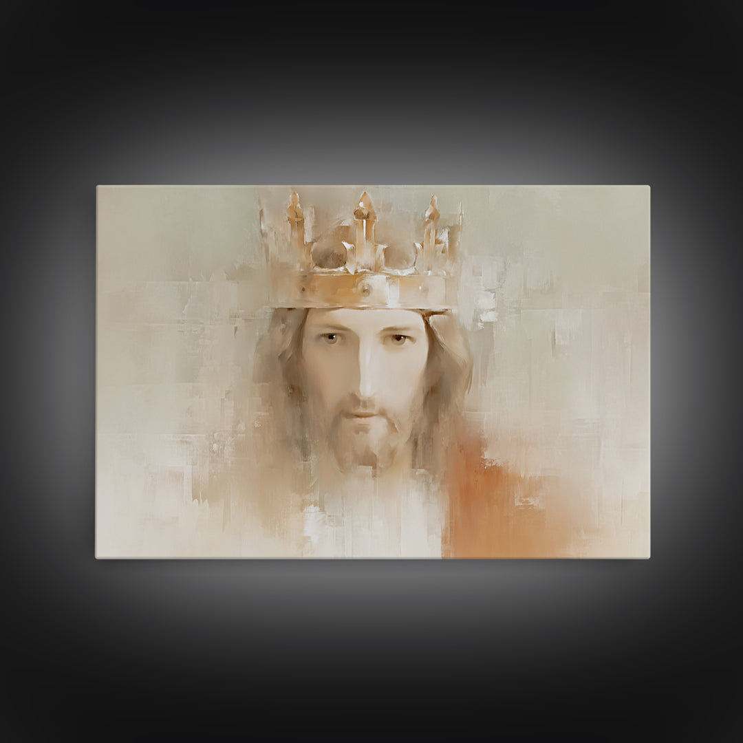 Crown Of Mercy | Framed Canvas Print | Christian Wall Art | Jesus Painting | Christian Art Canvas | Modern Christian Art | Christian Art Pr