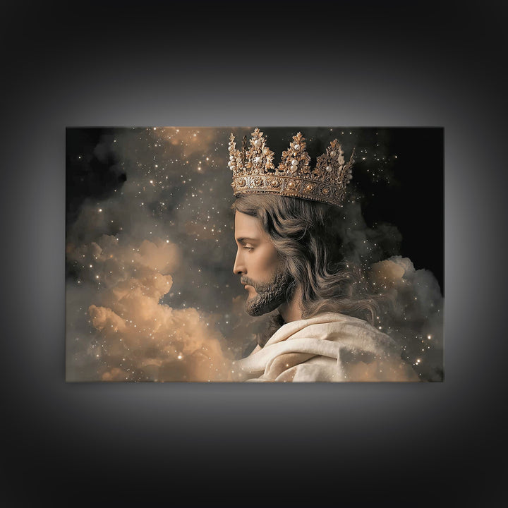Heavenly Majesty – Framed Canvas Print – Christian Wall Art – Jesus Painting – Christian Art Canvas – Christian Decoration – Christian Art