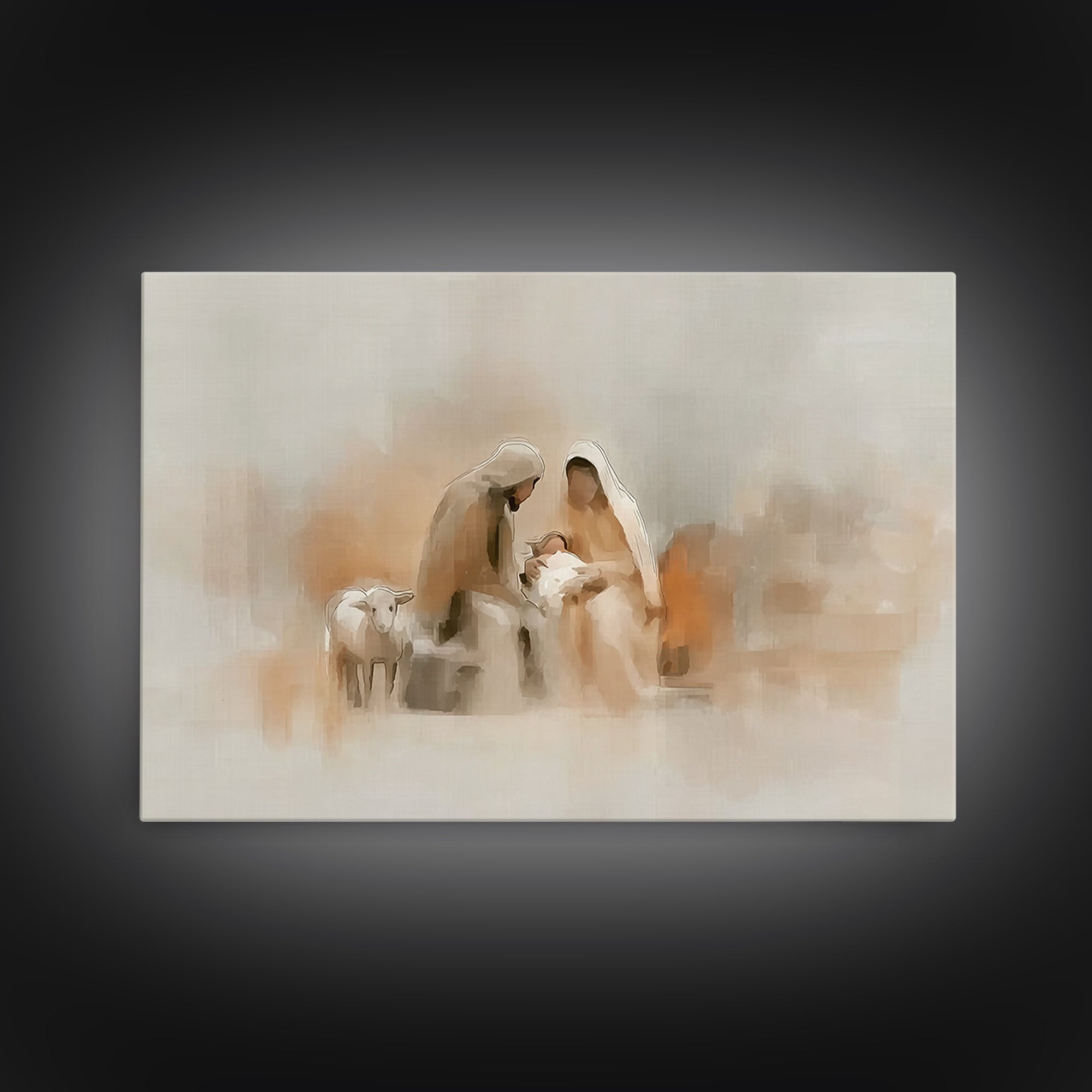 Quiet Bethlehem Light | Framed Canvas Print | Jesus Painting | Christian Christmas Art | Christian Wall Art | Christian Art Canvas | Christ