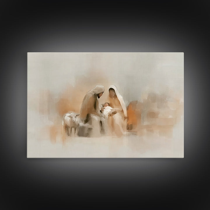 Quiet Bethlehem Light | Framed Canvas Print | Jesus Painting | Christian Christmas Art | Christian Wall Art | Christian Art Canvas | Christ