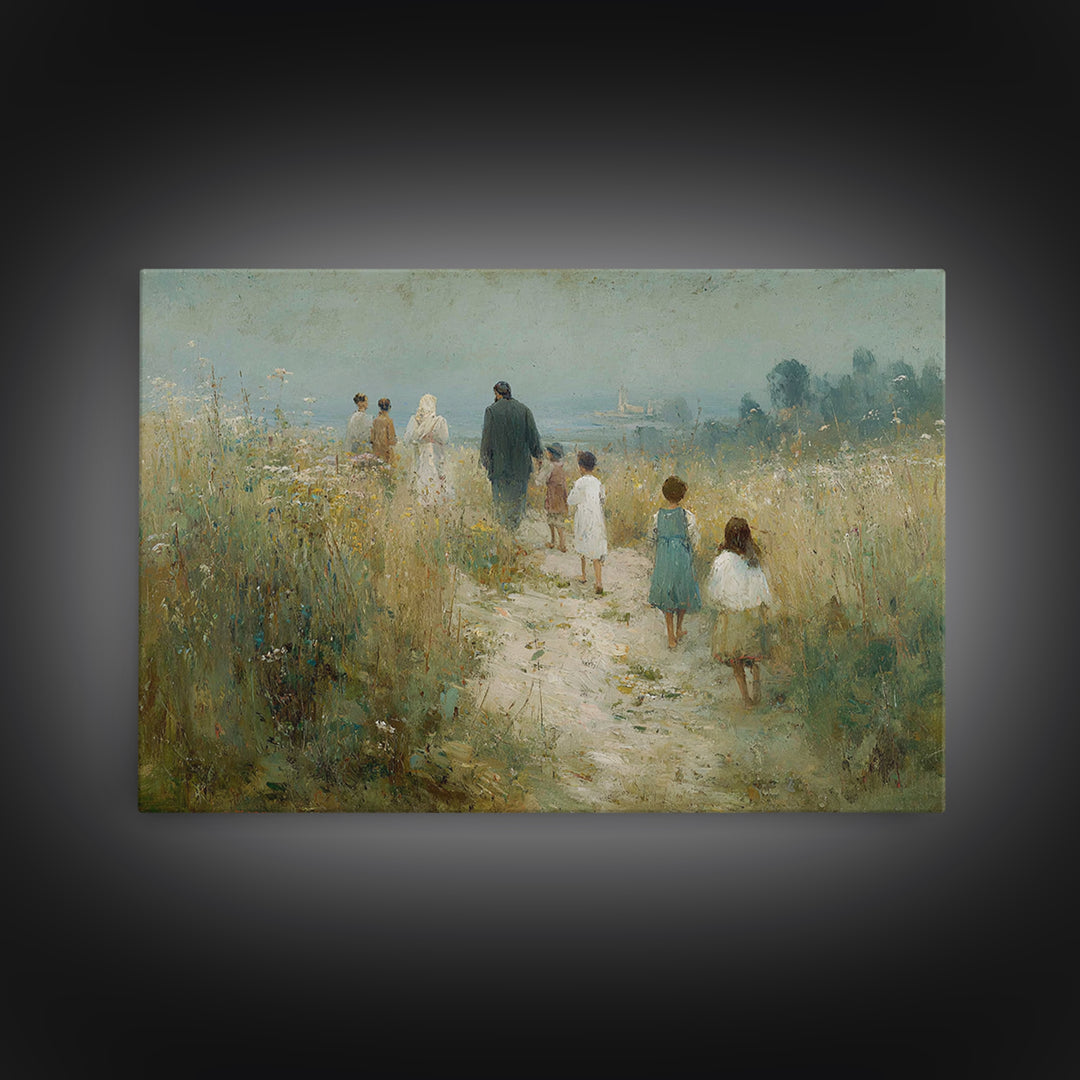 Path Of Gentle Faith – Framed Canvas Print – Christian Art Canvas – Christian Art Prints – Christian Wall Art – Jesus Painting – Christian