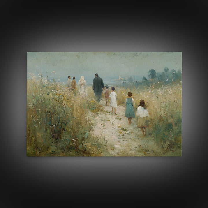Path Of Gentle Faith – Framed Canvas Print – Christian Art Canvas – Christian Art Prints – Christian Wall Art – Jesus Painting – Christian