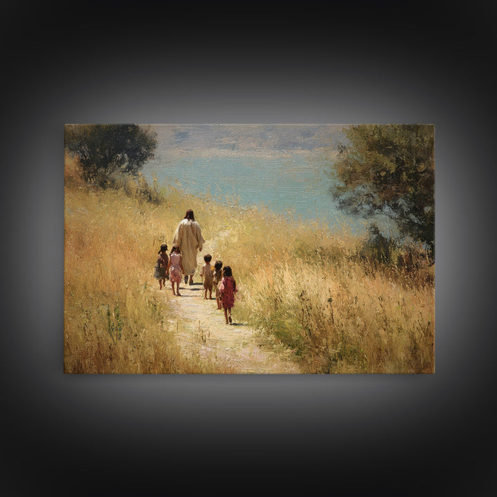 Path Of Mercy – Framed Canvas Print – Christian Wall Art – Jesus Painting – Christian Art Canvas – Christian Gift Ideas – Christian Decor