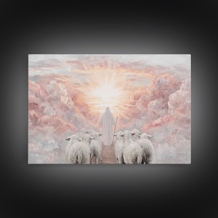 Heavenly Dawn – Framed Canvas Print – Christian Wall Art – Christian Art Canvas – Jesus Painting – Christian Decor – Modern Christian Art