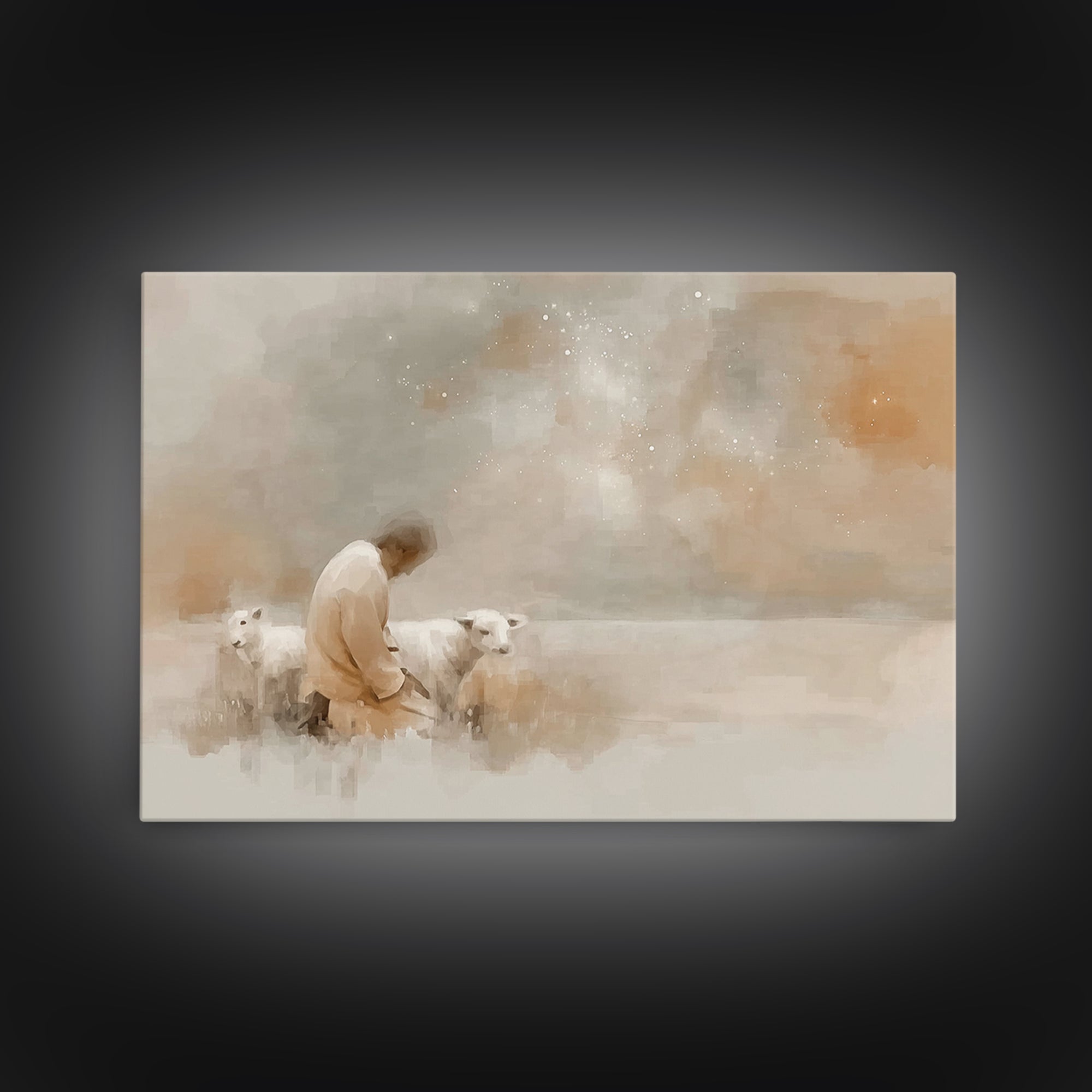 Silent Petition – Framed Canvas Print – Christian Art Canvas – Christian Painting – Christian Wall Art – Moody Christian Art – Christian Gi
