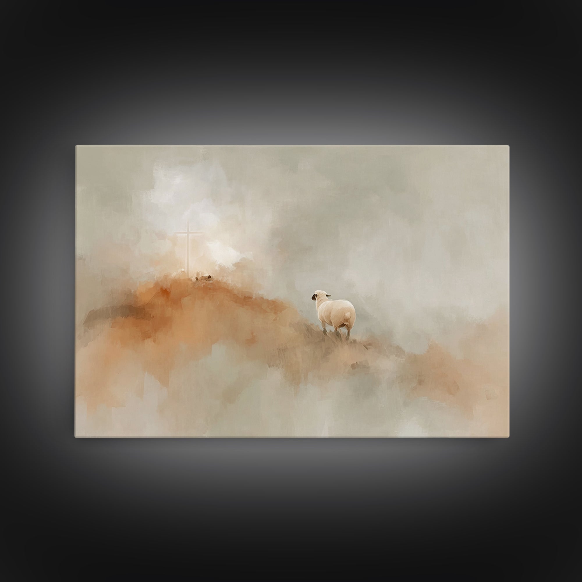 Glory In The Clouds, Framed Canvas Print, Christian Art Canvas, Jesus Painting, Christian Wall Art, Christmas Art Prints, Christian Christm
