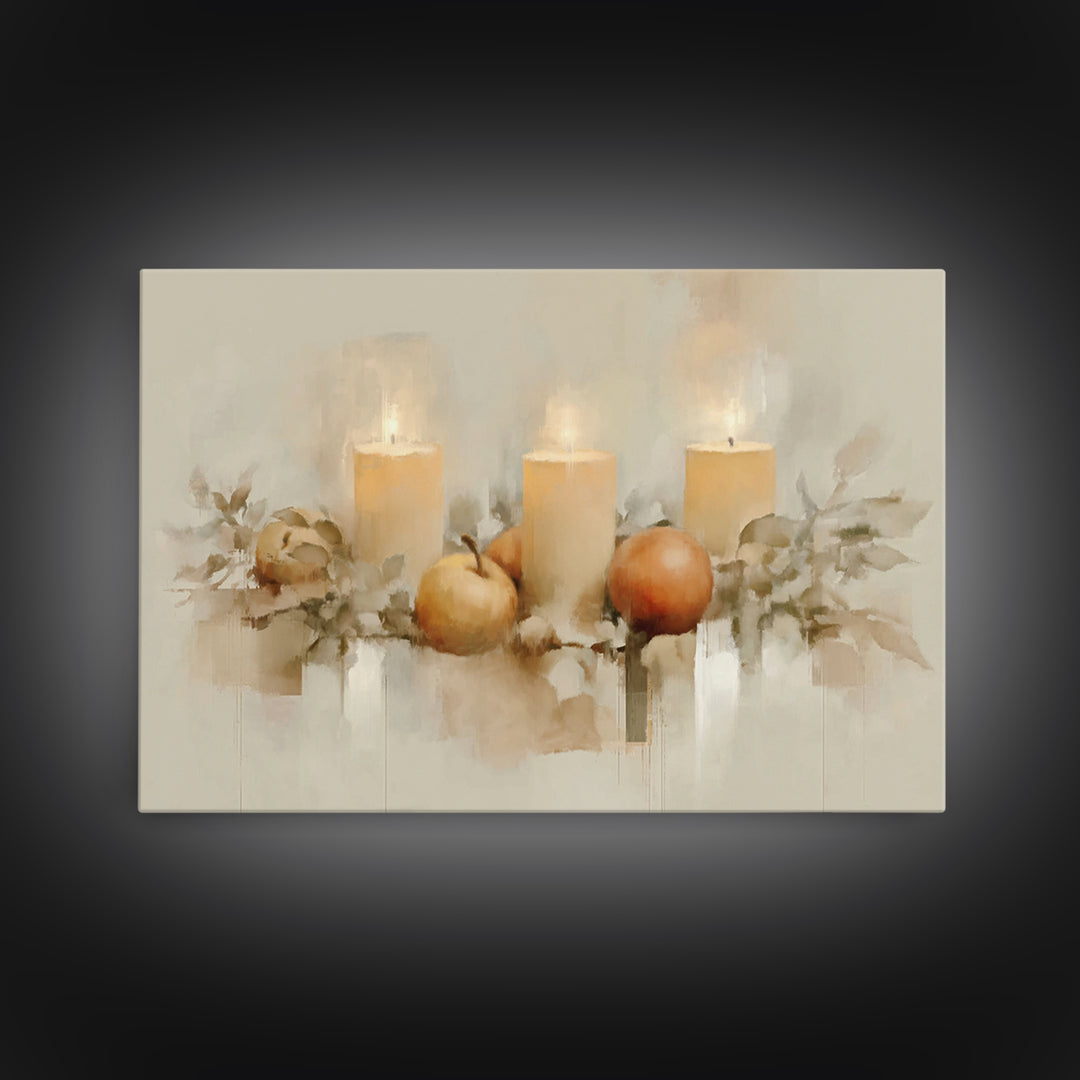 Harvest Light | Framed Canvas Print | Christian Wall Art | Christmas Canvas Wall Art | Christian Art Canvas | Vintage Christmas Art | Chris