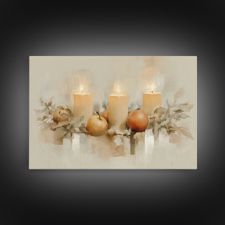 Harvest Light | Framed Canvas Print | Christian Wall Art | Christmas Canvas Wall Art | Christian Art Canvas | Vintage Christmas Art | Chris