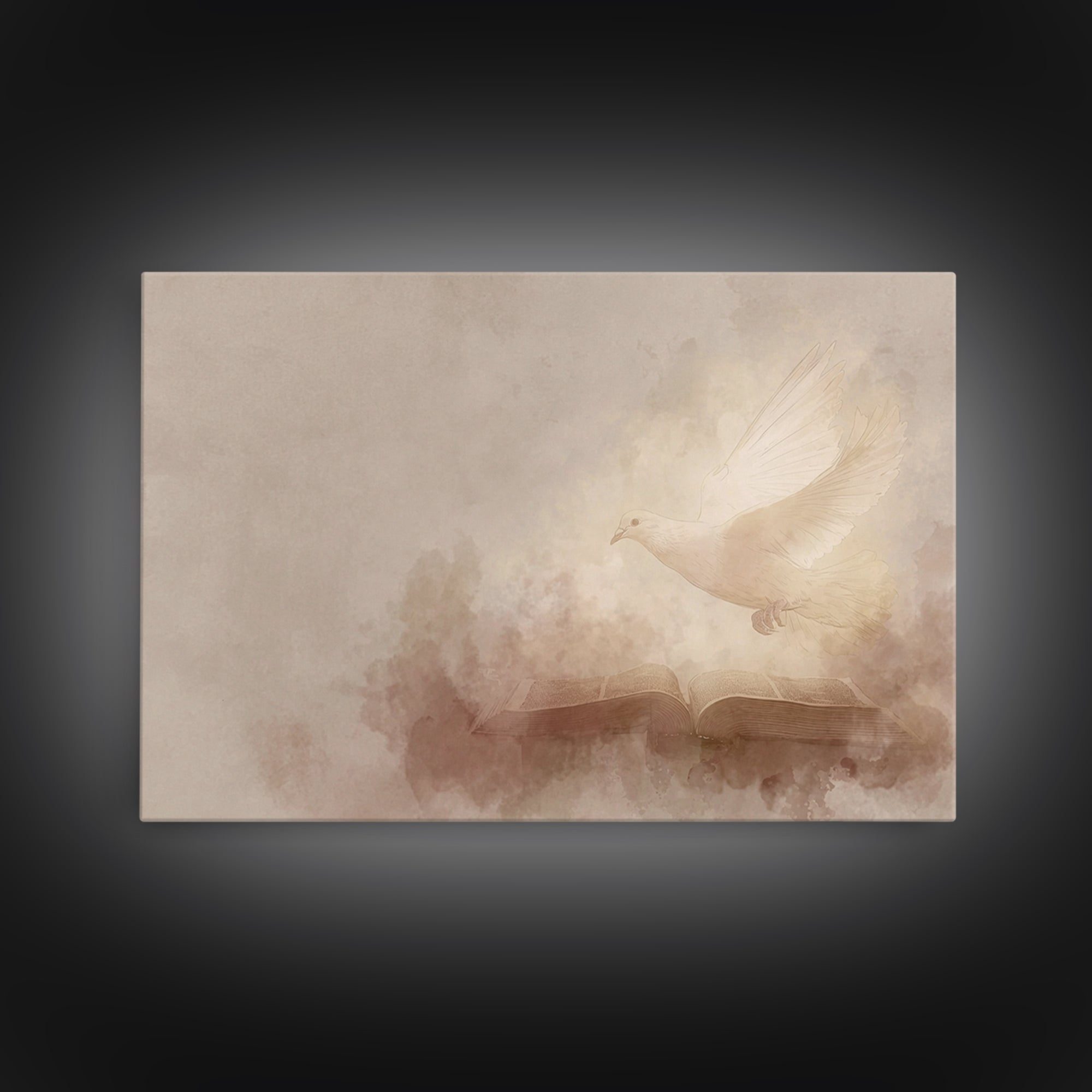 Holy Word Glow | Framed Canvas Print | Christian Art Canvas | Christian Art Prints | Christian Wall Art | Christian Gift Ideas | Unique Chr