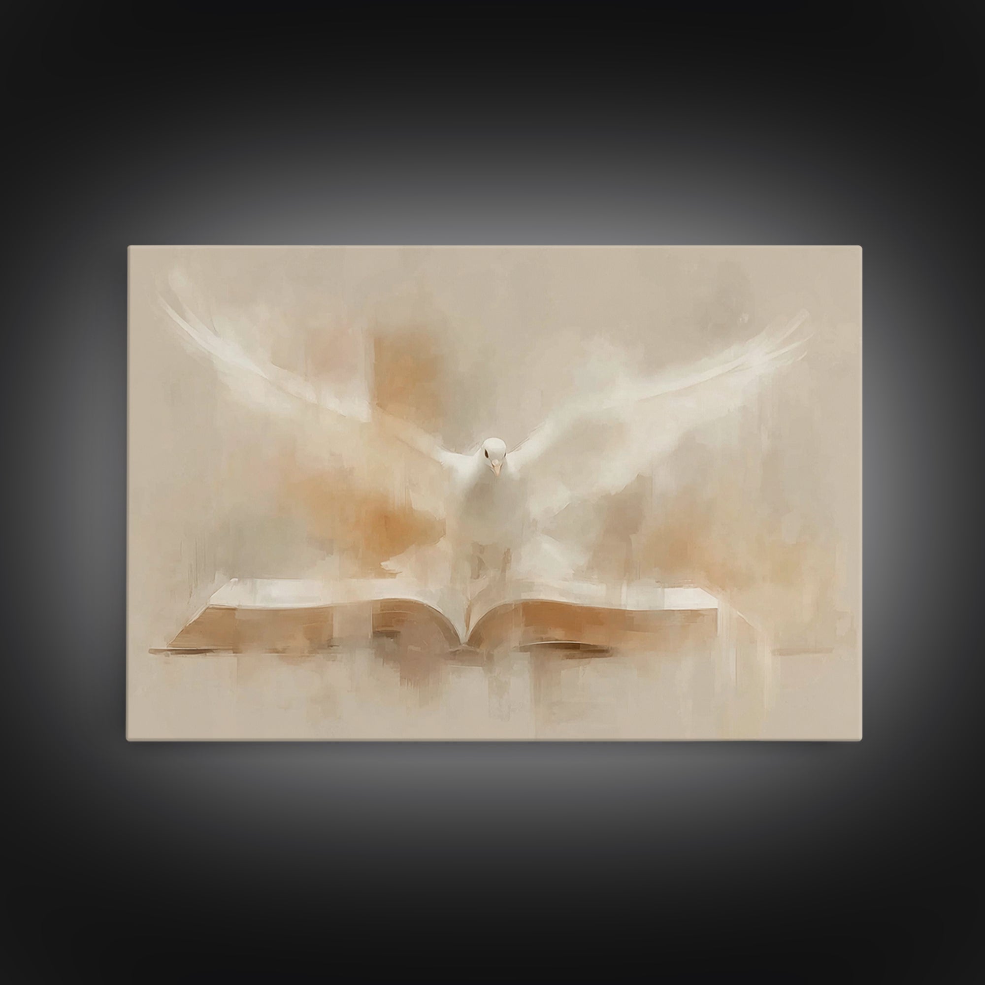 Spirit Of Peace, Framed Canvas Print, Christian Wall Art, Christian Art Canvas, Christian Paintings, Christian Gift Ideas, Subtle Christian