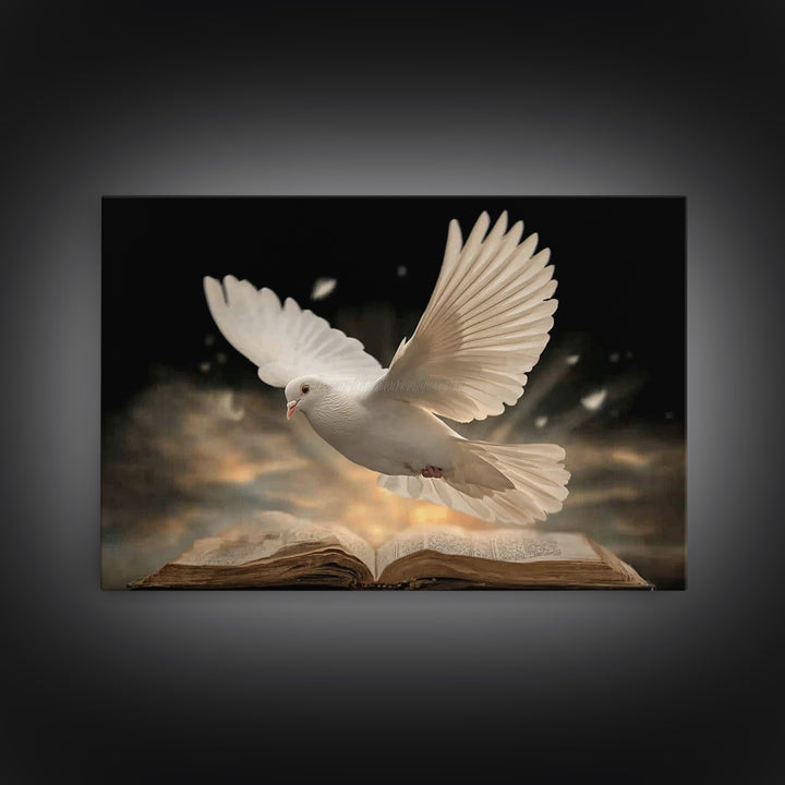 Dove Of Hope – Framed Canvas Print – Christian Wall Art – Christian Art Canvas – Modern Christian Art – Christian Gift Ideas – Christian Pa