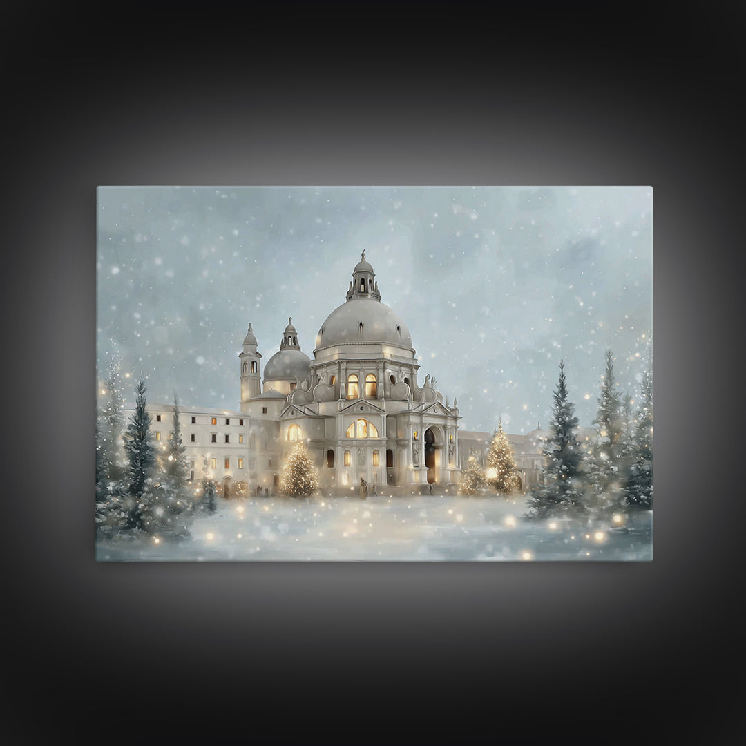 Sanctuary Of Light – Framed Canvas Print – Christmas Art Prints – Christian Wall Art – Christian Art Canvas – Christian Christmas Art – Chr