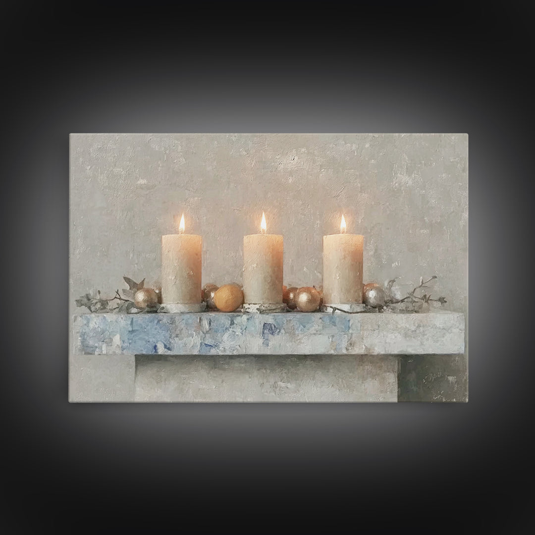 Quiet Trinity Glow | Framed Canvas Print | Christian Art Canvas | Subtle Christian Art | Christmas Art Work | Christian Wall Art | Christia