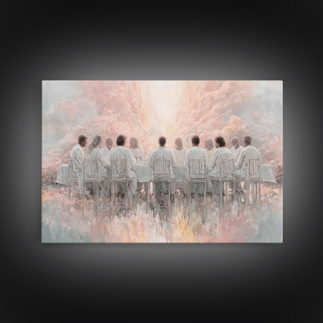 Radiant Fellowship Grace | Framed Canvas Print | Christian Wall Art | Modern Christian Art | Jesus Painting | Christian Christmas Art | Chr