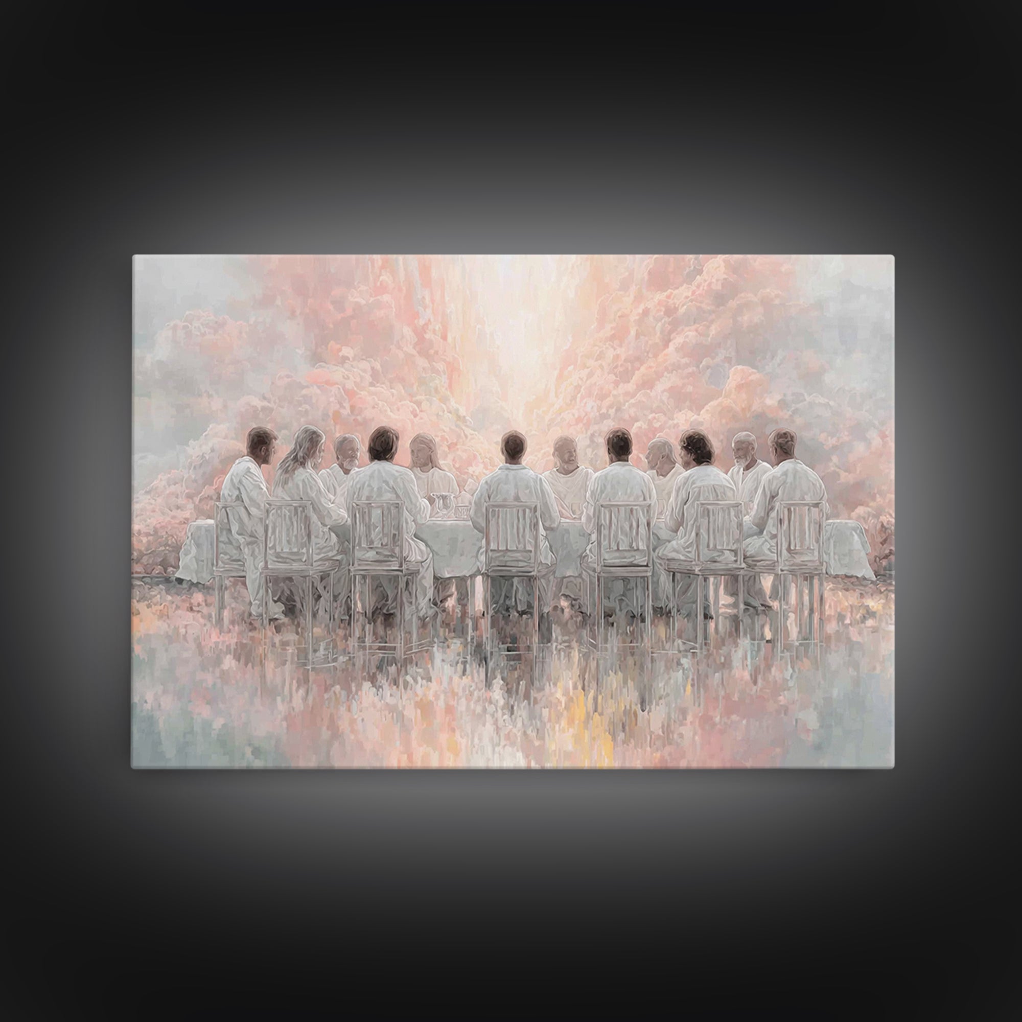 Radiant Fellowship Grace | Framed Canvas Print | Christian Wall Art | Modern Christian Art | Jesus Painting | Christian Christmas Art | Chr
