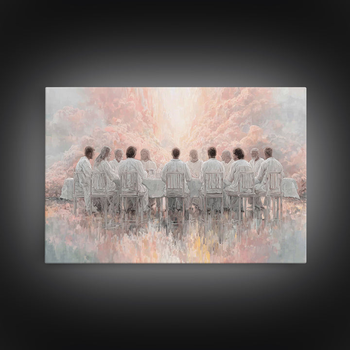 Radiant Fellowship Grace | Framed Canvas Print | Christian Wall Art | Modern Christian Art | Jesus Painting | Christian Christmas Art | Chr