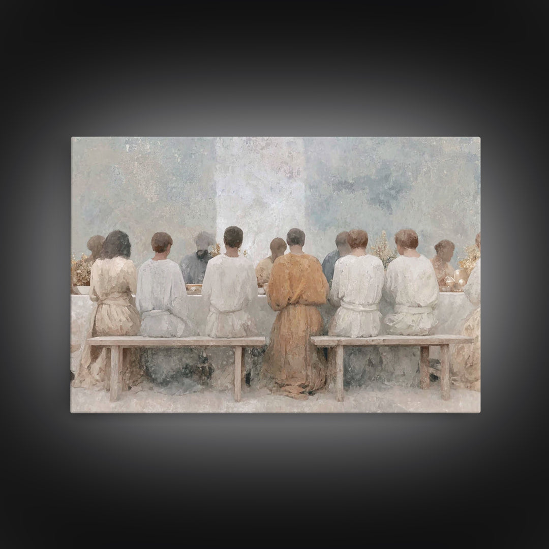 Sacred Table Harmony – Framed Canvas Print – Christian Wall Art – Christian Art Canvas – Jesus Painting – Vintage Christian Art – Christian