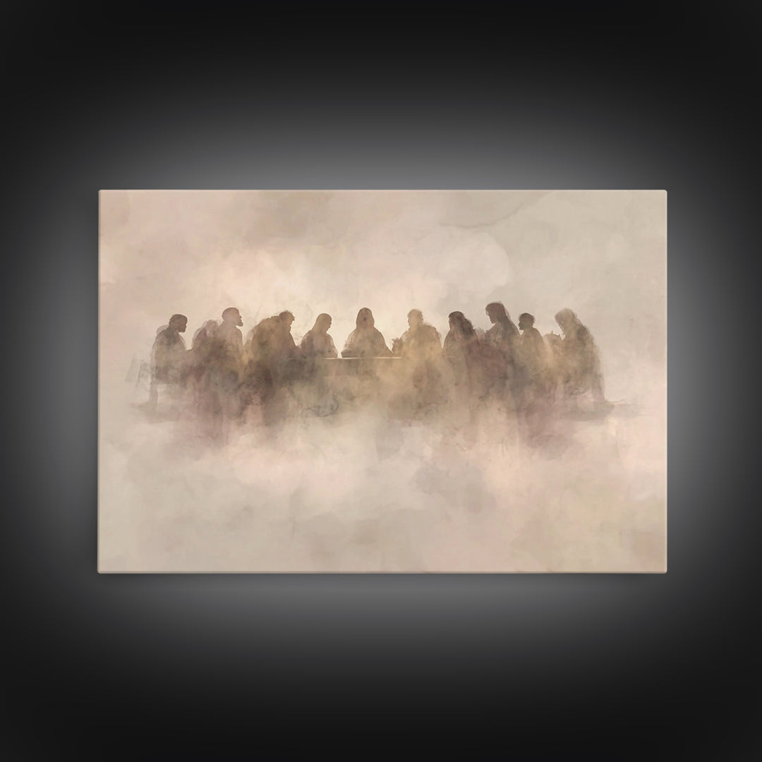 Eternal Peace Gathering | Framed Canvas Print | Christian Wall Art | Minimalist Christian Art | Jesus Painting | Christian Art Canvas | Chr