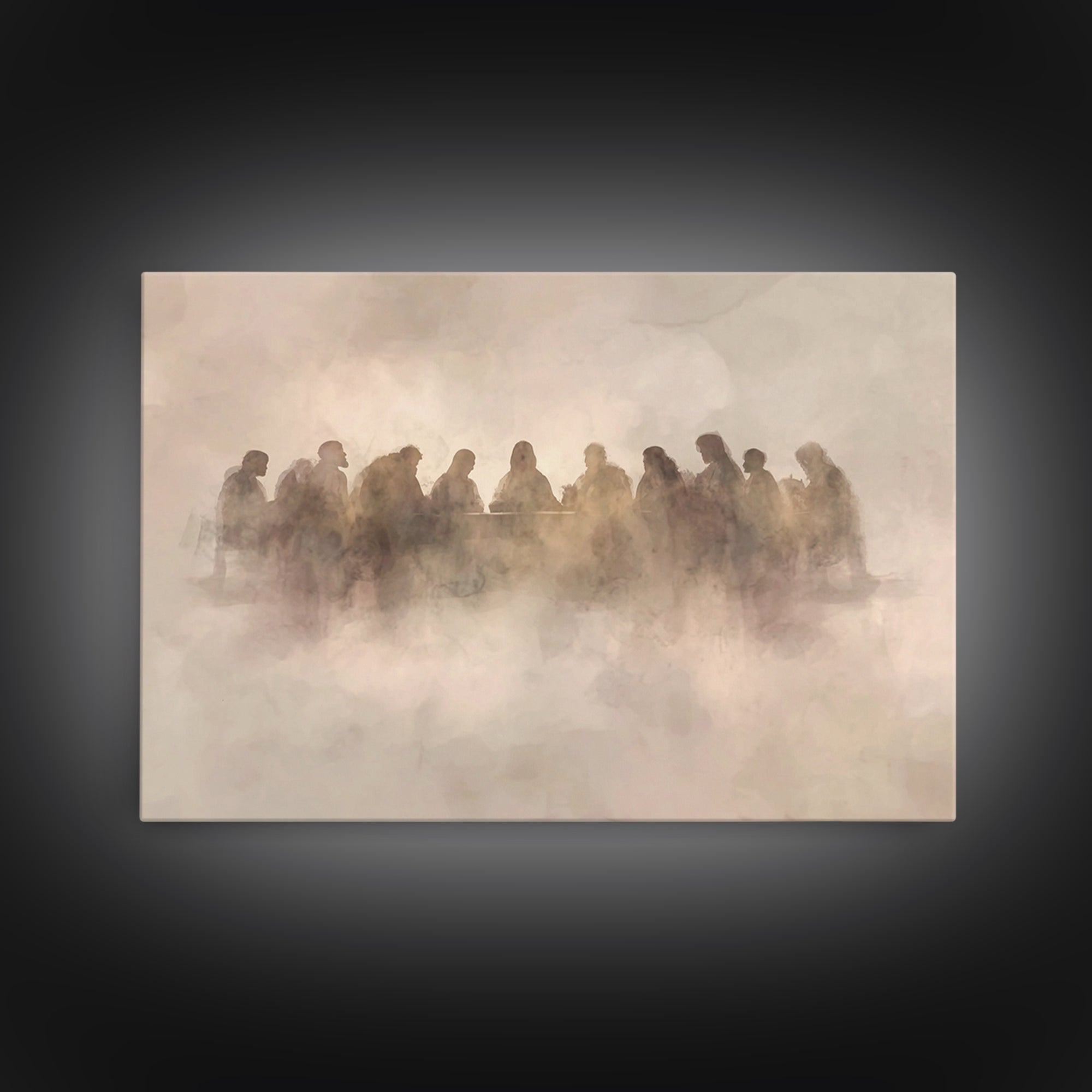 Eternal Peace Gathering | Framed Canvas Print | Christian Wall Art | Minimalist Christian Art | Jesus Painting | Christian Art Canvas | Chr