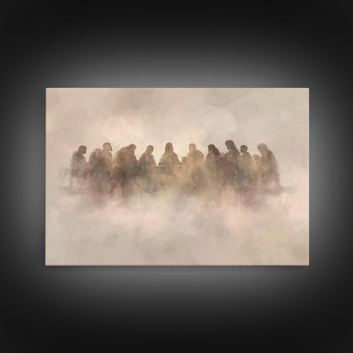 Eternal Peace Gathering | Framed Canvas Print | Christian Wall Art | Minimalist Christian Art | Jesus Painting | Christian Art Canvas | Chr