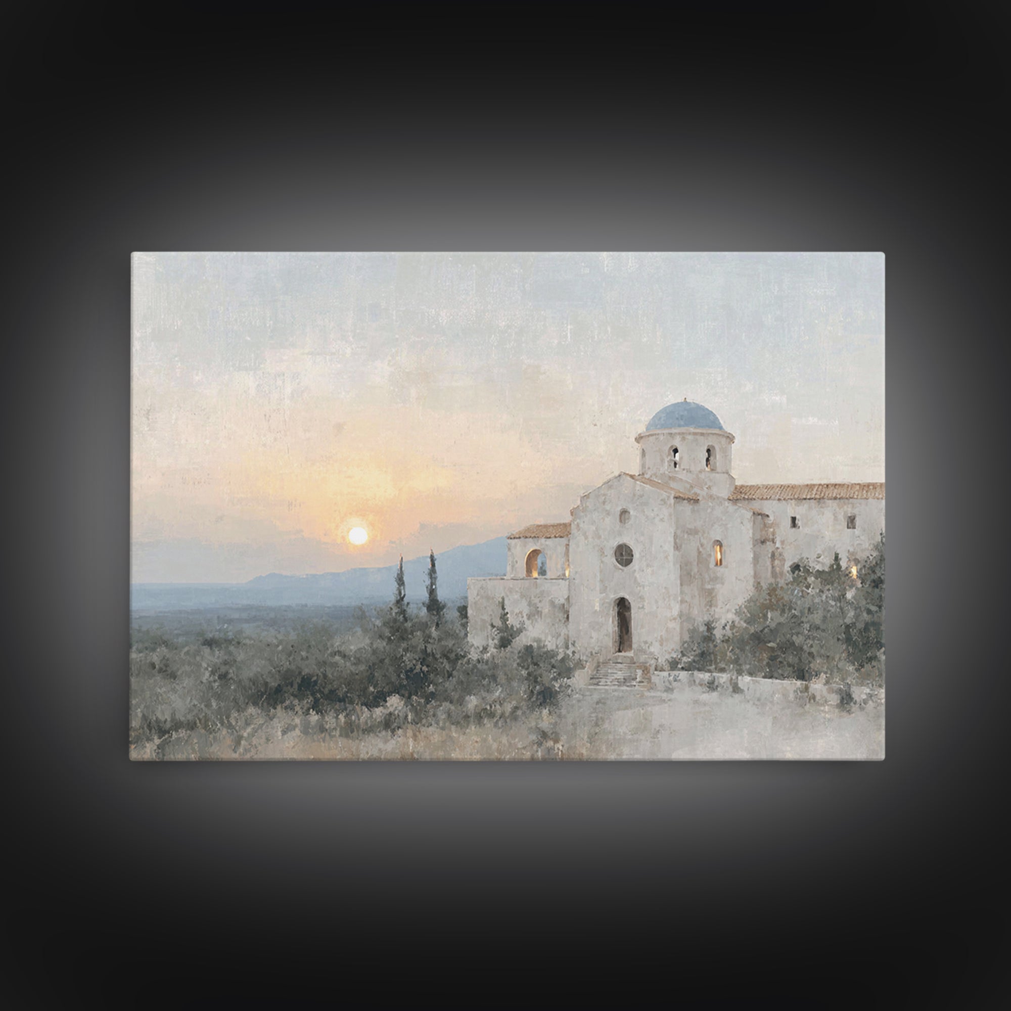 Sunset Sanctuary Rise | Framed Canvas Print | Christian Wall Art | Christian Art Canvas | Vintage Christian Art | Christian Paintings | Chr