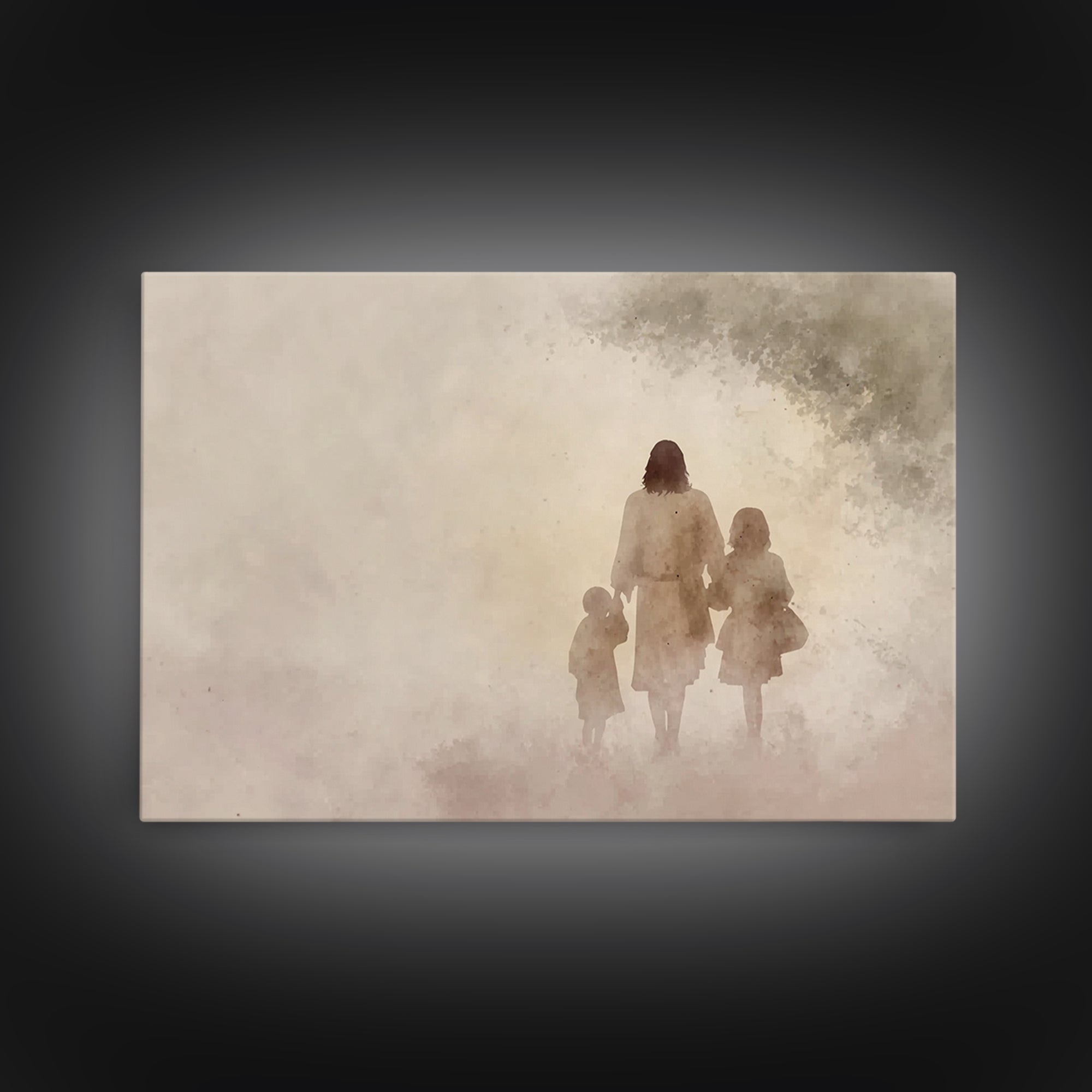 Shepherd Of Children, Framed Canvas Print, Christian Wall Art, Christian Art Canvas, Christian Paintings, Christian Art, Christian Gift Ide