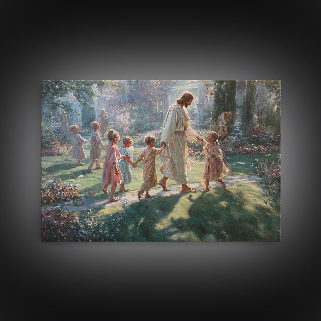 Garden Of Mercy – Framed Canvas Print – Christian Wall Art – Jesus Painting – Christian Art Canvas – Christian Decor – Christian Gift Ideas