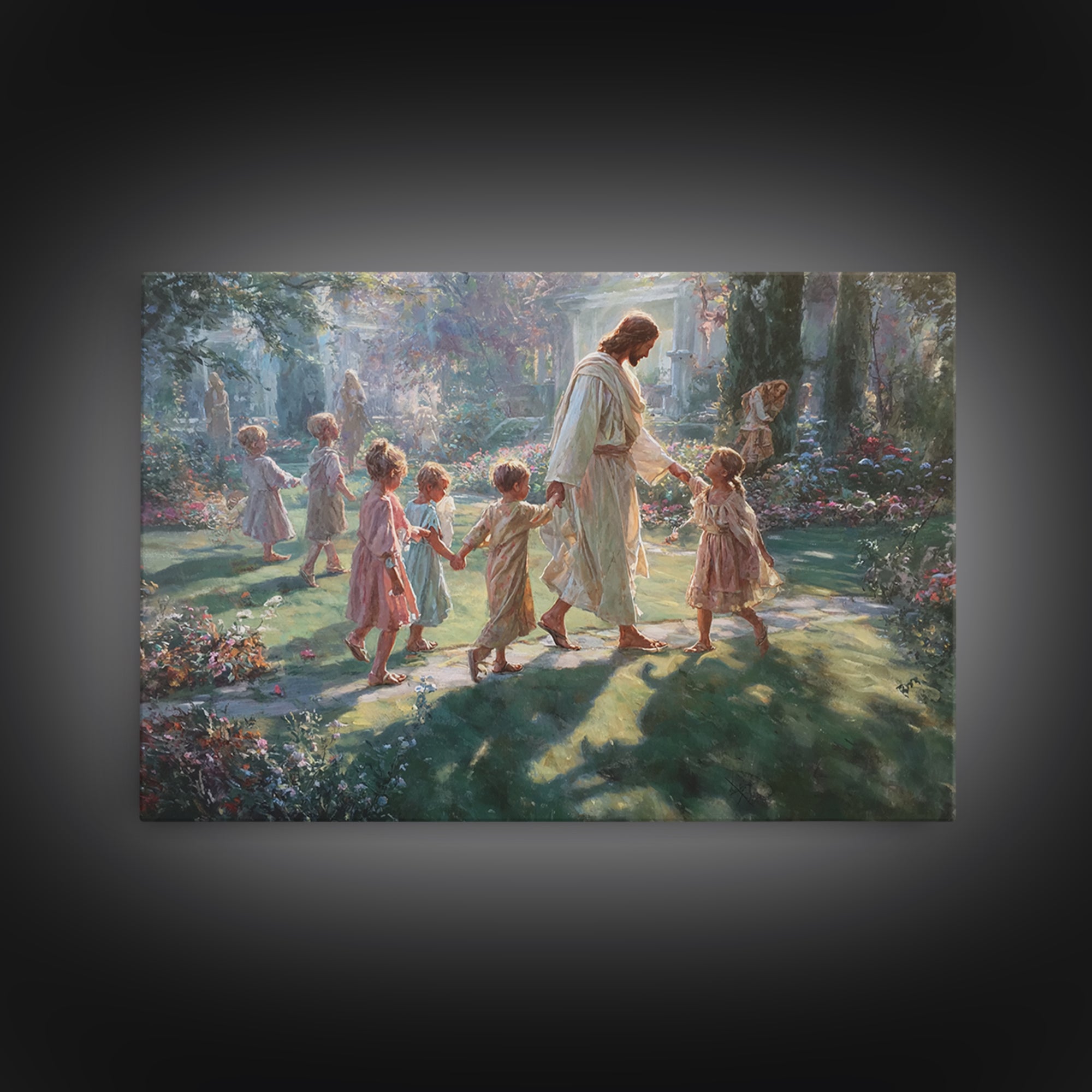 Garden Of Mercy – Framed Canvas Print – Christian Wall Art – Jesus Painting – Christian Art Canvas – Christian Decor – Christian Gift Ideas