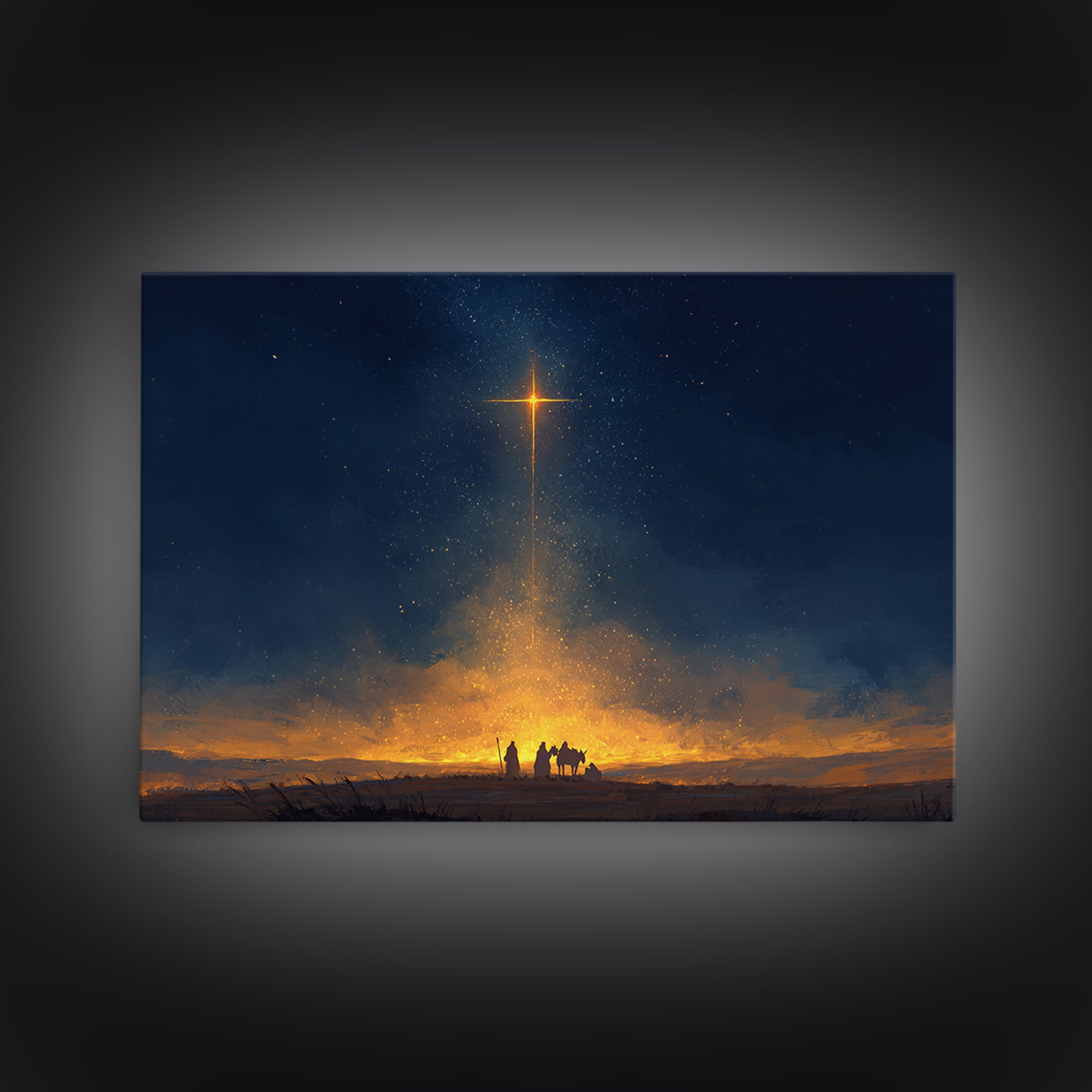 Star Of Wonder – Framed Canvas Print – Christian Christmas Art – Christmas Wall Art – Christmas Canvas Wall Art – Christian Art Canvas – Ch