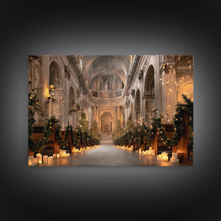 Midnight Blessing – Framed Canvas Print – Christian Wall Art – Christmas Art Prints – Christian Art Canvas – Christian Christmas Art – Chri