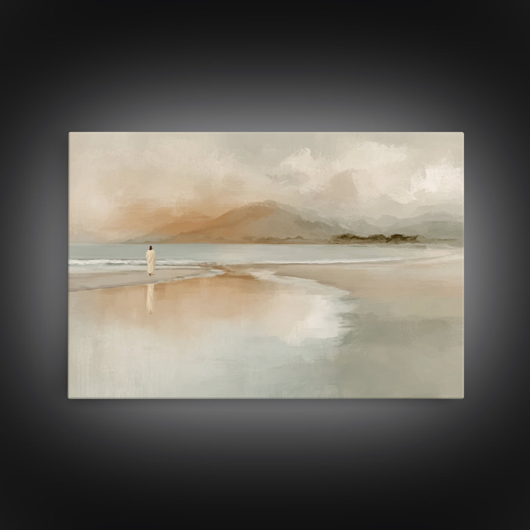 Haven of Peace - Framed Canvas Print - Jesus Painting - Christian Art Canvas - Christian Wall Art - Christian Decor - Modern Christian Art