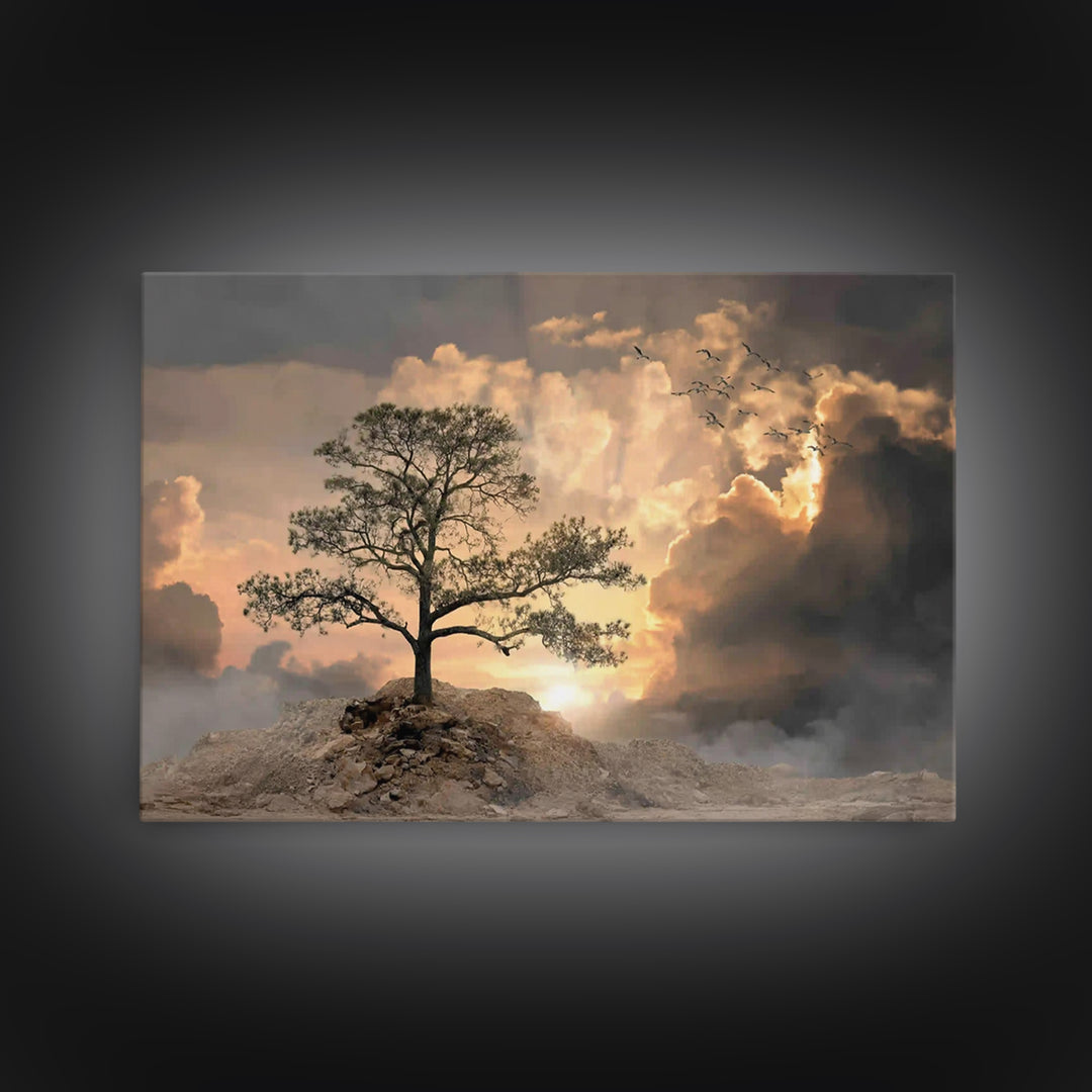 Dawn Of Renewal - Framed Canvas Print - Christian Art Canvas - Christian Wall Art - Christian Gift - Unique Christian Art - Moody Christian
