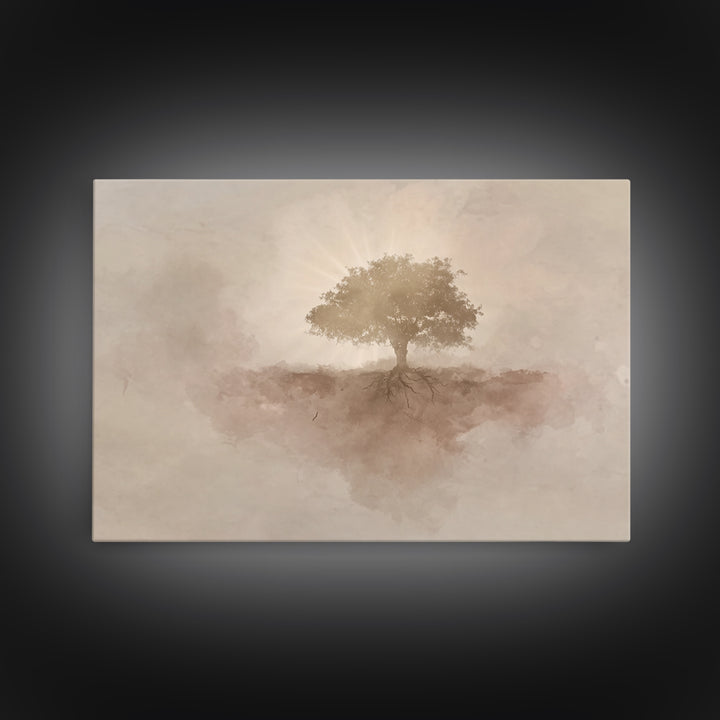 Rooted In Faith - Framed Canvas Print - Christian Art Canvas - Christian Wall Art - Christian Decoration - Subtle Christian Art - Christian
