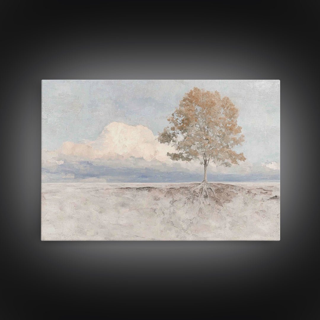 Graceful Horizon | Framed Canvas Print | Christian Art Canvas | Christian Wall Art | Christian Art Print | Minimalist Christian Art