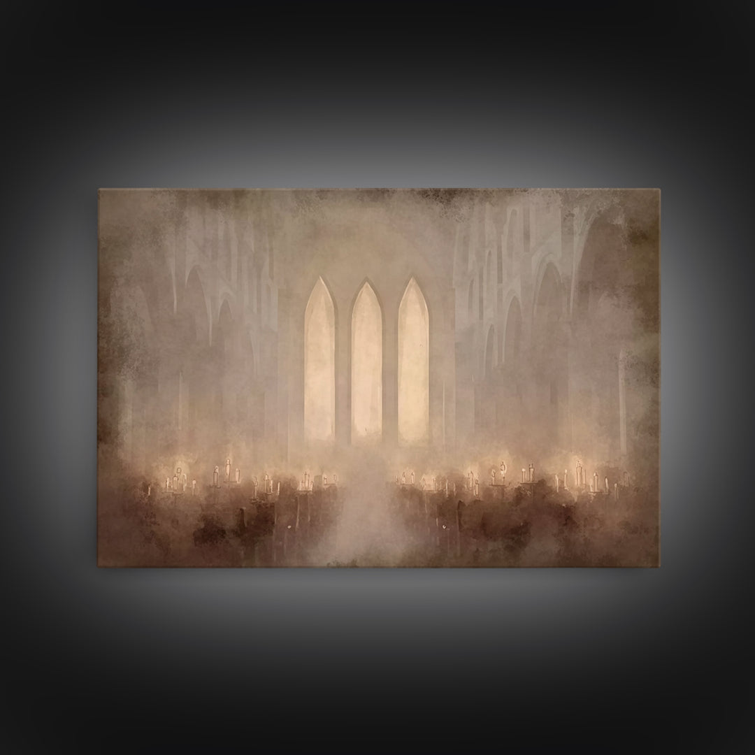 Sanctuary Dawn – Framed Canvas Print – Christian Art Canvas – Christmas Wall Art – Moody Christmas Art – Christian Art – Christian Decorati