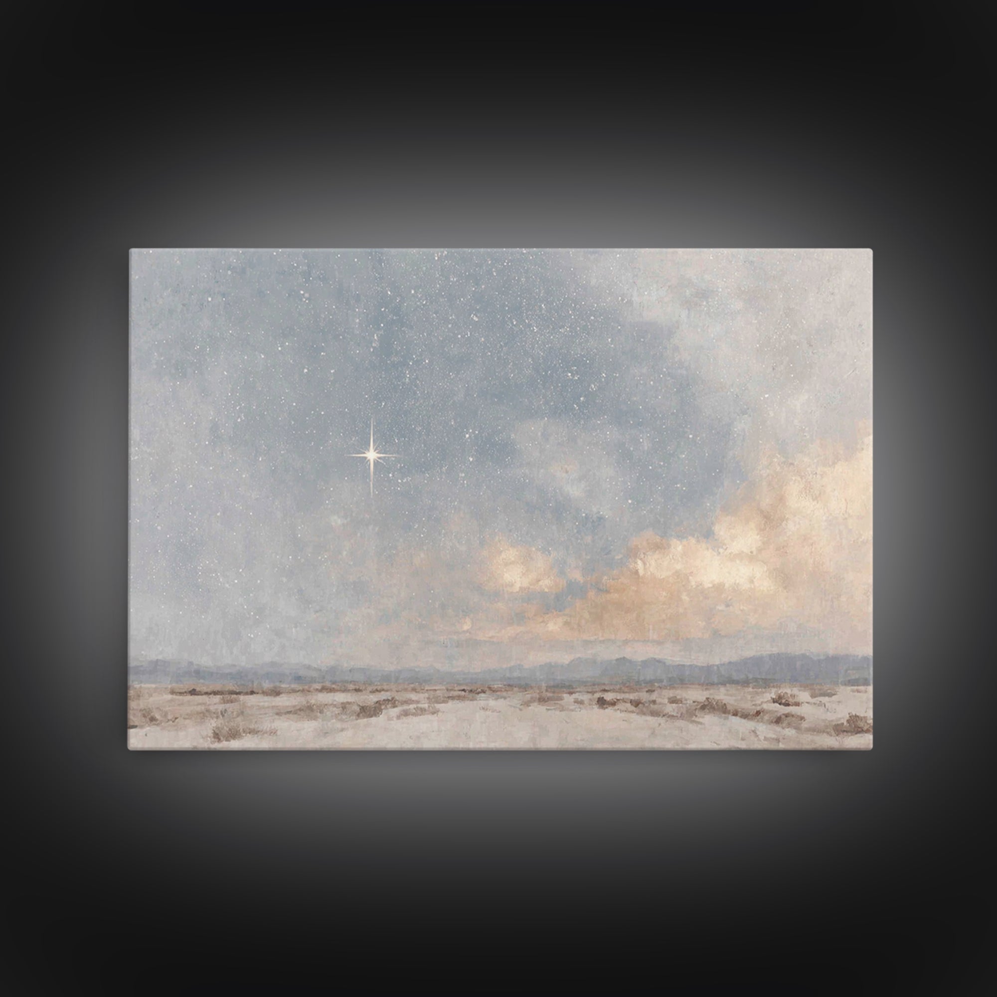 Star Of Bethlehem | Framed Canvas Print | Christian Christmas Art | Christian Wall Art | Christian Art Canvas | Christian Decor | Christmas