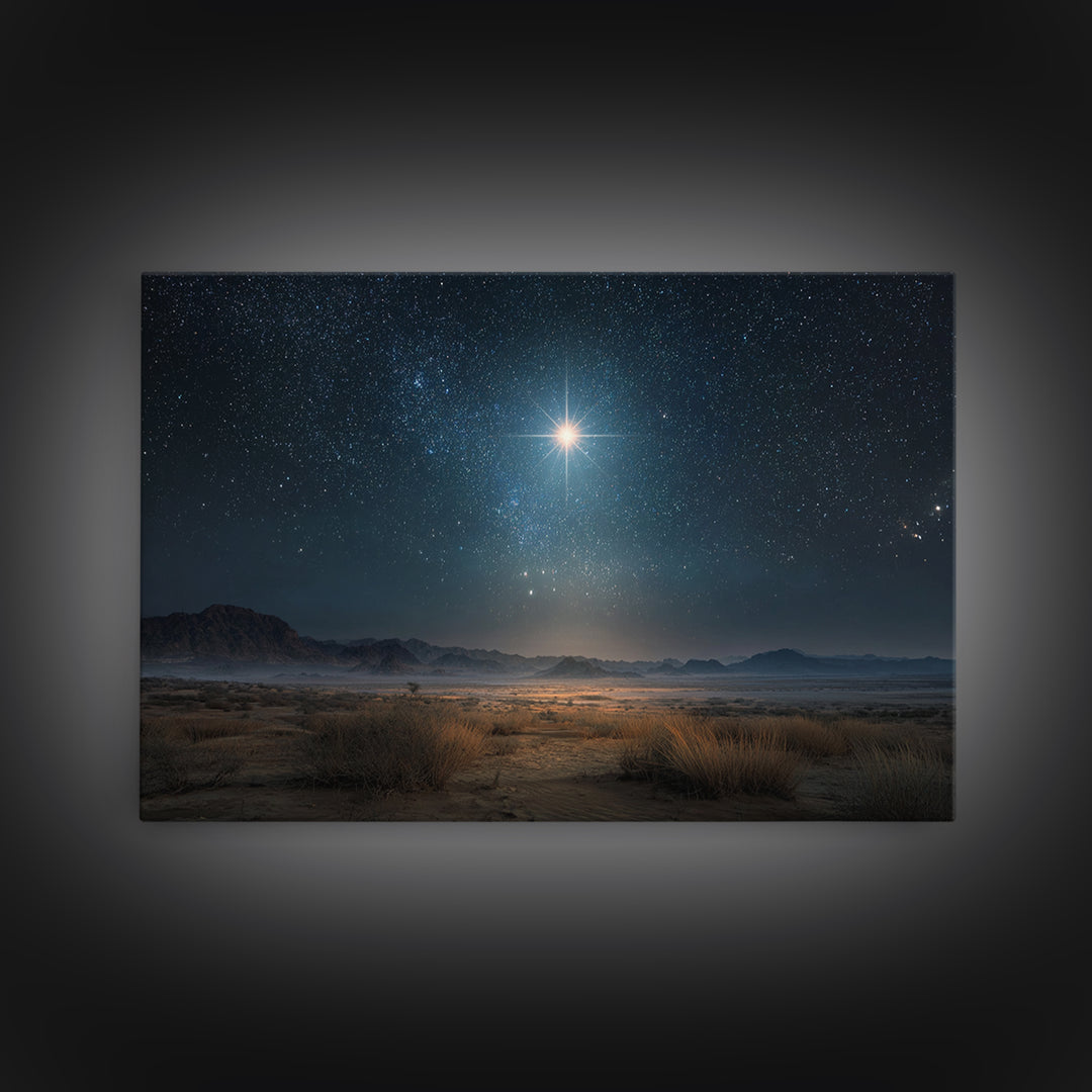 Eternal Dawn Star – Framed Canvas Print – Christian Art Canvas – Christmas Wall Art – Christian Christmas Art – Christian Decoration – Chri