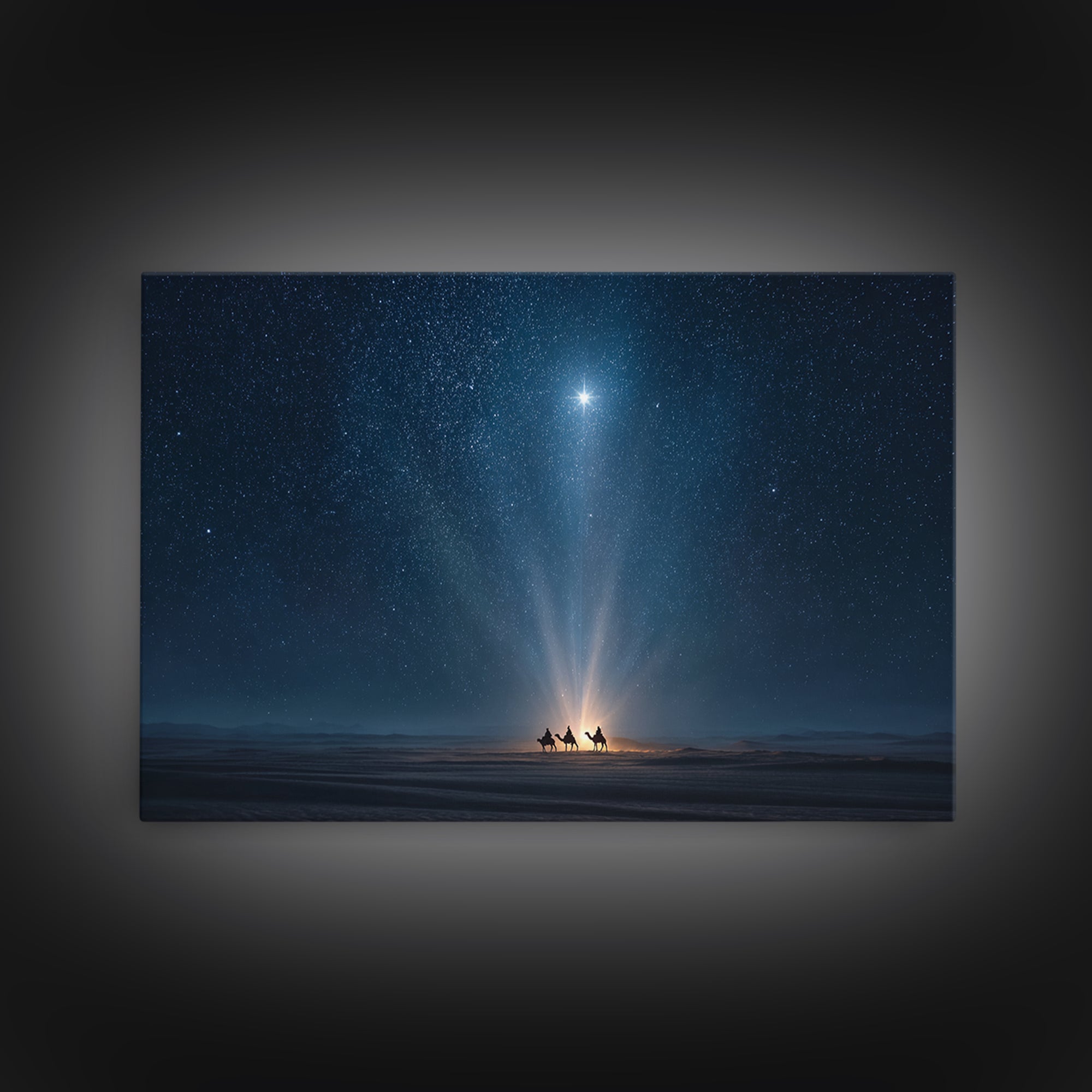 Star Of Wonder – Framed Canvas Print – Christian Wall Art – Christmas Art – Christian Art Canvas – Christian Christmas Decor – Christian Gi