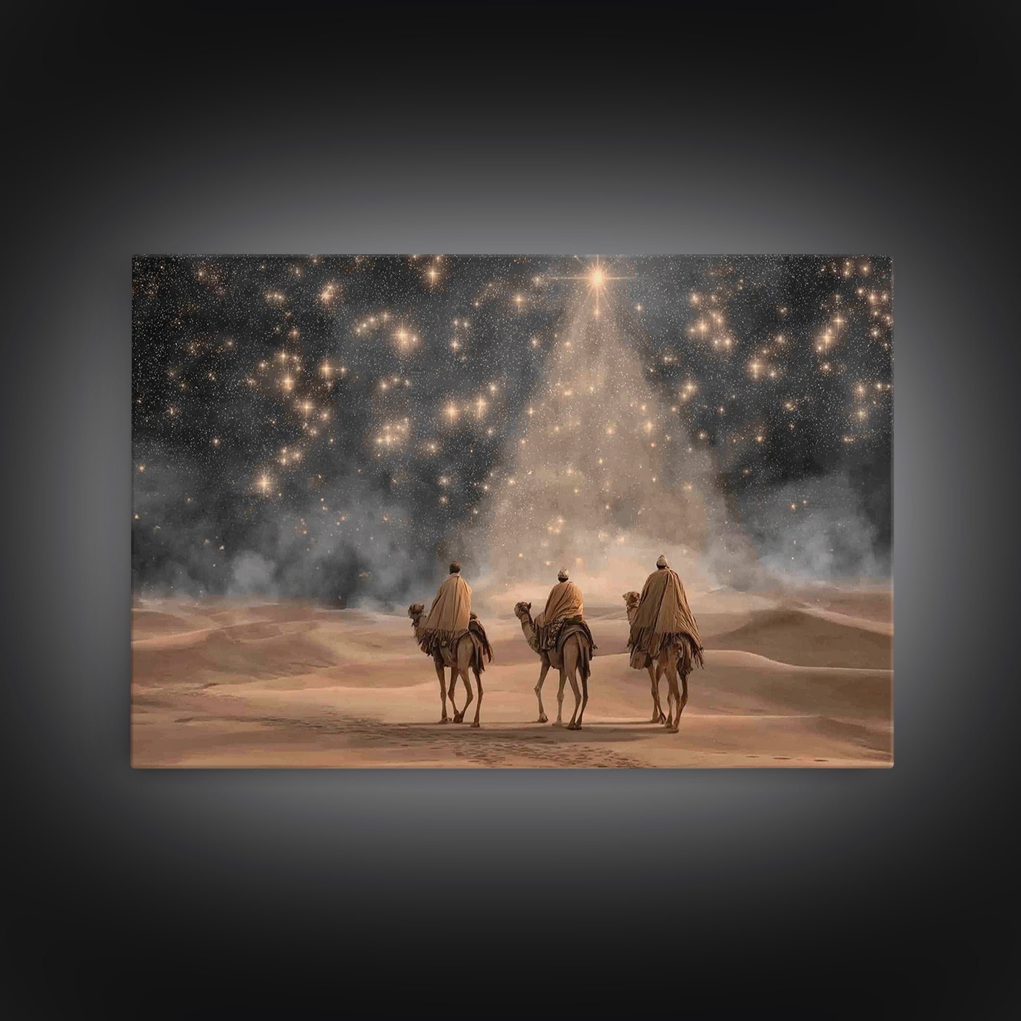 Bethlehem Journey, Framed Canvas Print, Christian Christmas Art, Christian Art Canvas, Christmas Wall Art, Christian Decor, Christian Art W
