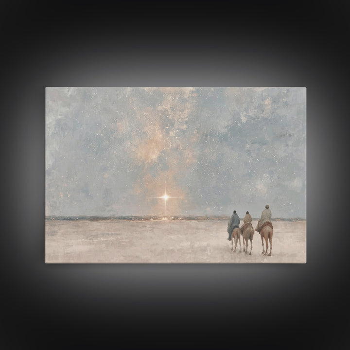 Holy Dawn Star | Framed Canvas Print | Christian Art Canvas | Christmas Art Prints | Christian Wall Art | Christian Christmas Art | Christi