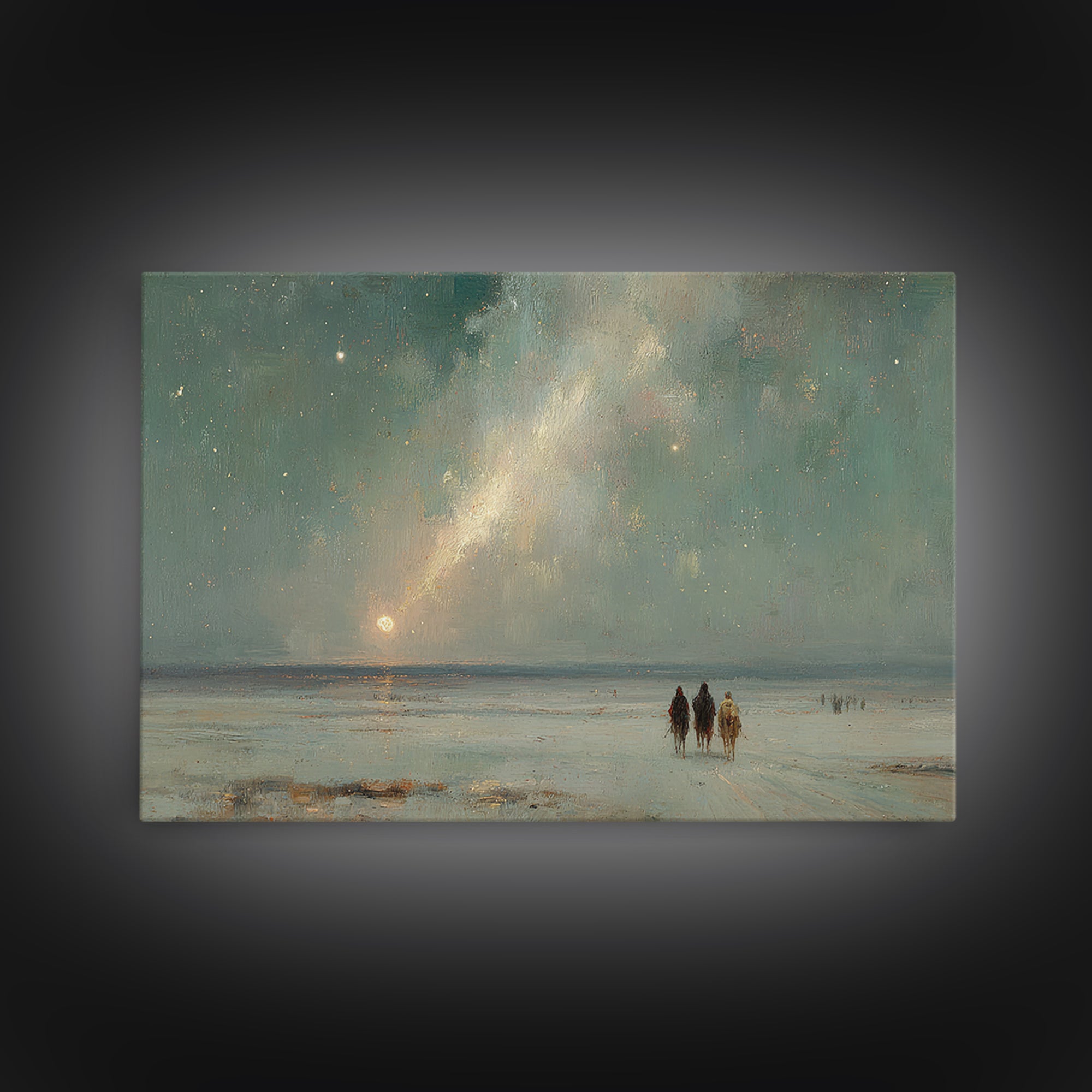Heaven’s Radiant Sign – Framed Canvas Print – Christian Art Canvas – Christmas Art Prints – Christian Wall Art – Christian Decoration – Chr