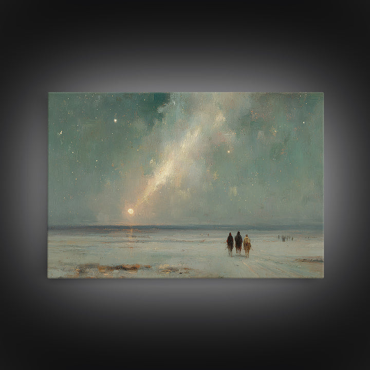 Heaven’s Radiant Sign – Framed Canvas Print – Christian Art Canvas – Christmas Art Prints – Christian Wall Art – Christian Decoration – Chr