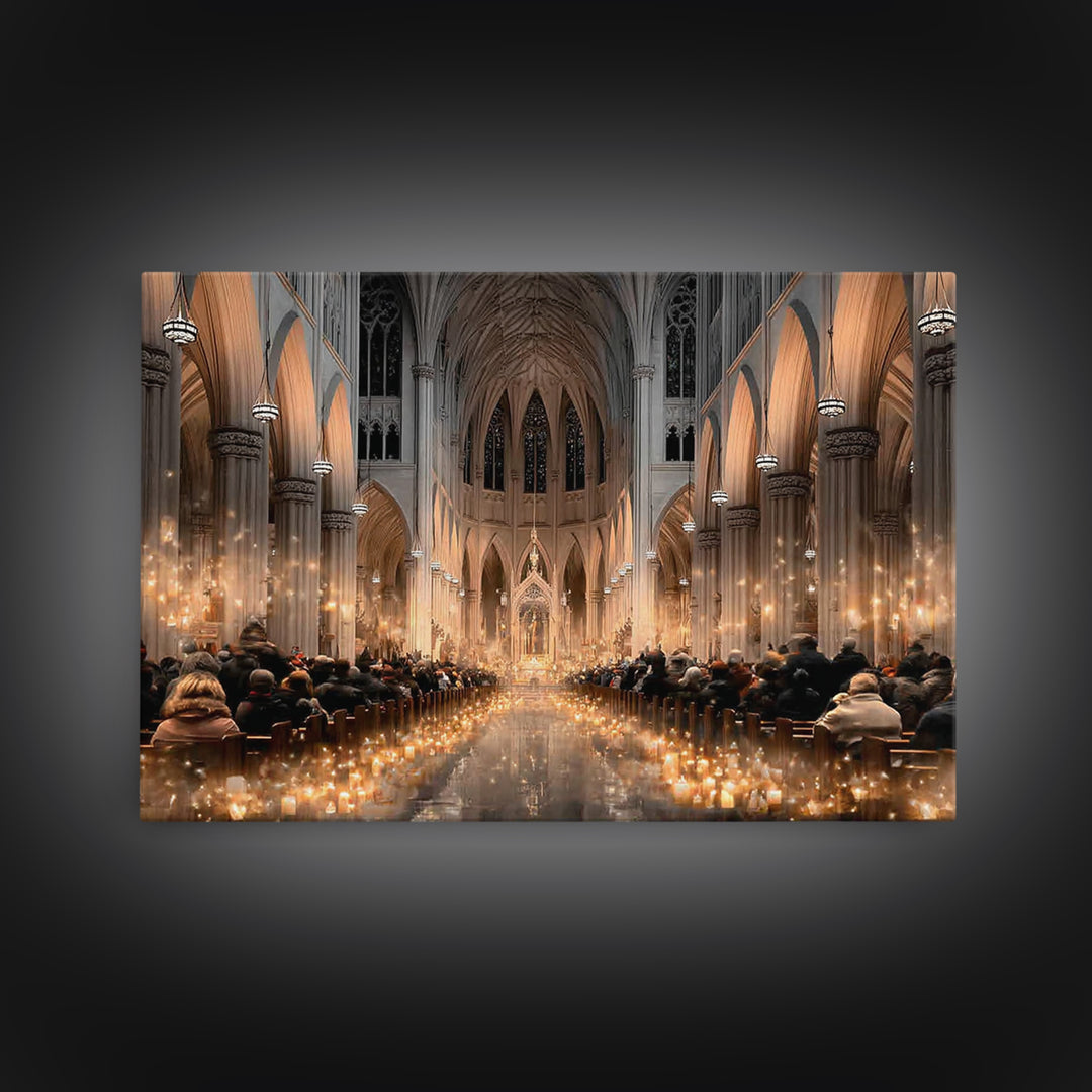 Sacred Illumination – Framed Canvas Print – Christmas Art Prints – Christian Art Canvas – Christian Christmas Decorations – Christian Gift