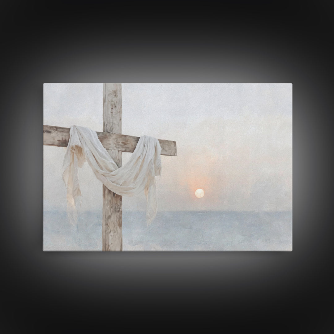 Morning Of Redemption | Framed Canvas Print | Christian Wall Art | Subtle Christian Art | Christian Art Canvas | Christian Painting