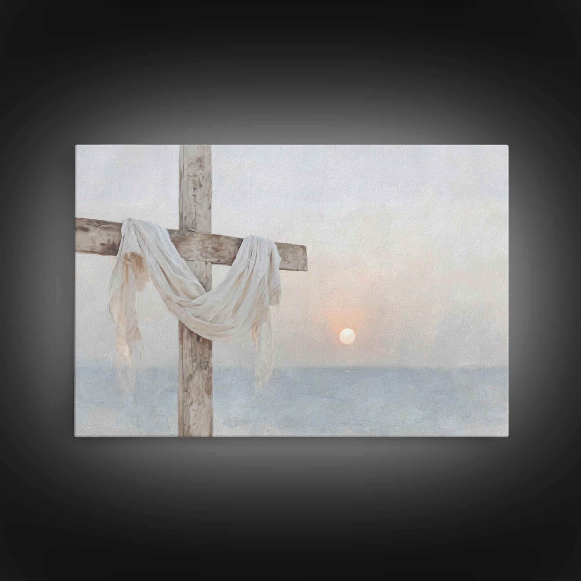 Morning Of Redemption | Framed Canvas Print | Christian Wall Art | Subtle Christian Art | Christian Art Canvas | Christian Painting